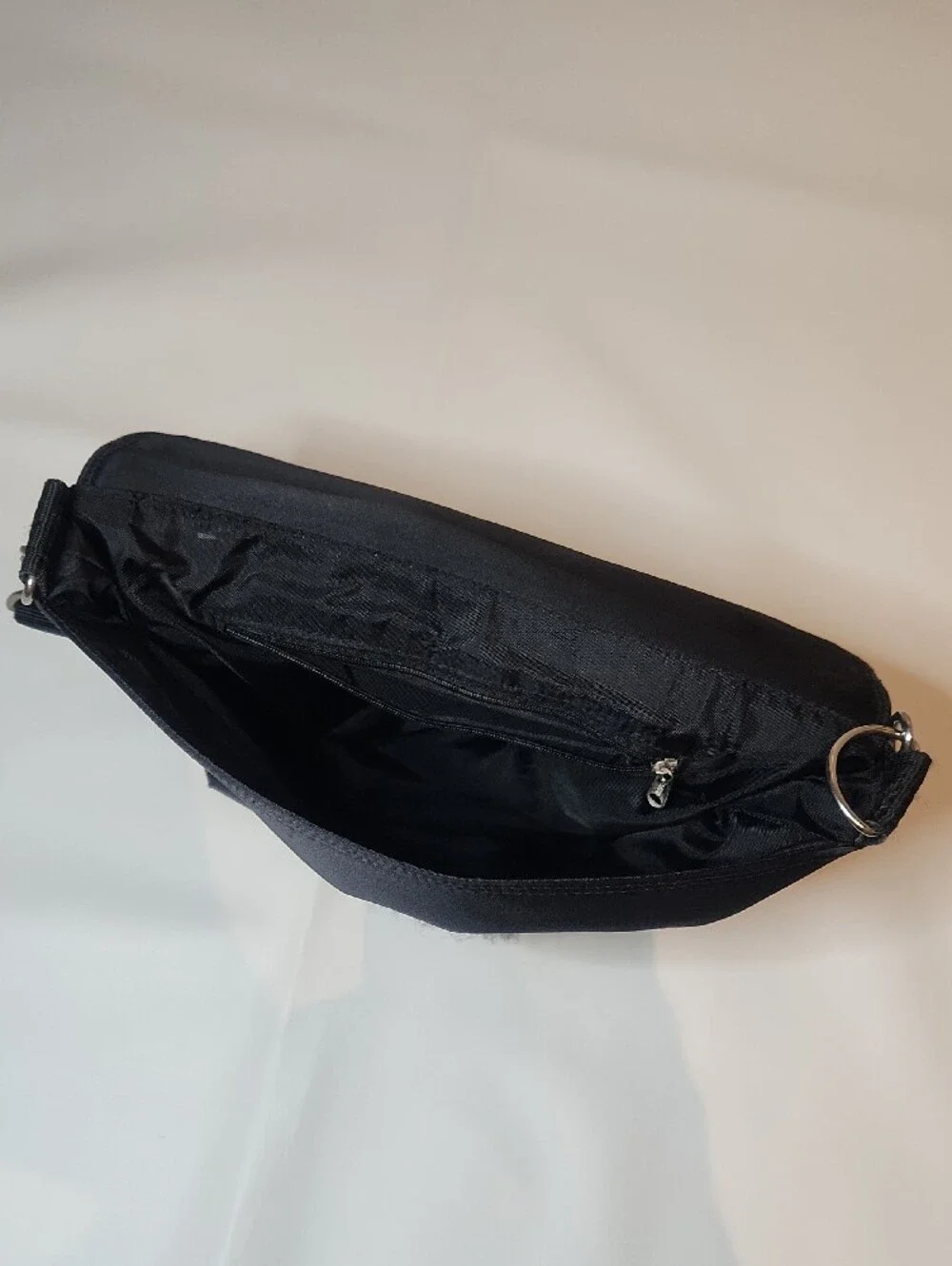 Vintage ESPIRIT Black Nylon Messenger Crossbody Bag